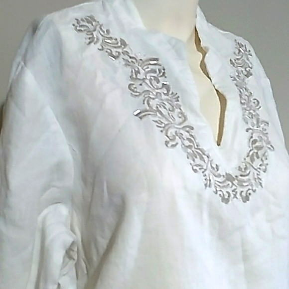 New  | STYLE & CO. | 46" bust L , Linen Blouse - Picture 4 of 10